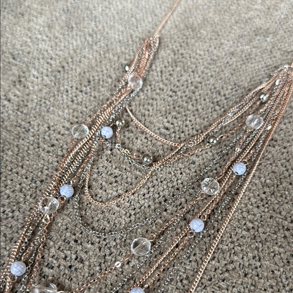 Massini Gold and Silver Statement Necklace - Picture 5 of 7